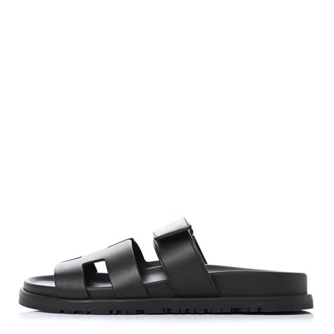 hermès chypre sandals black